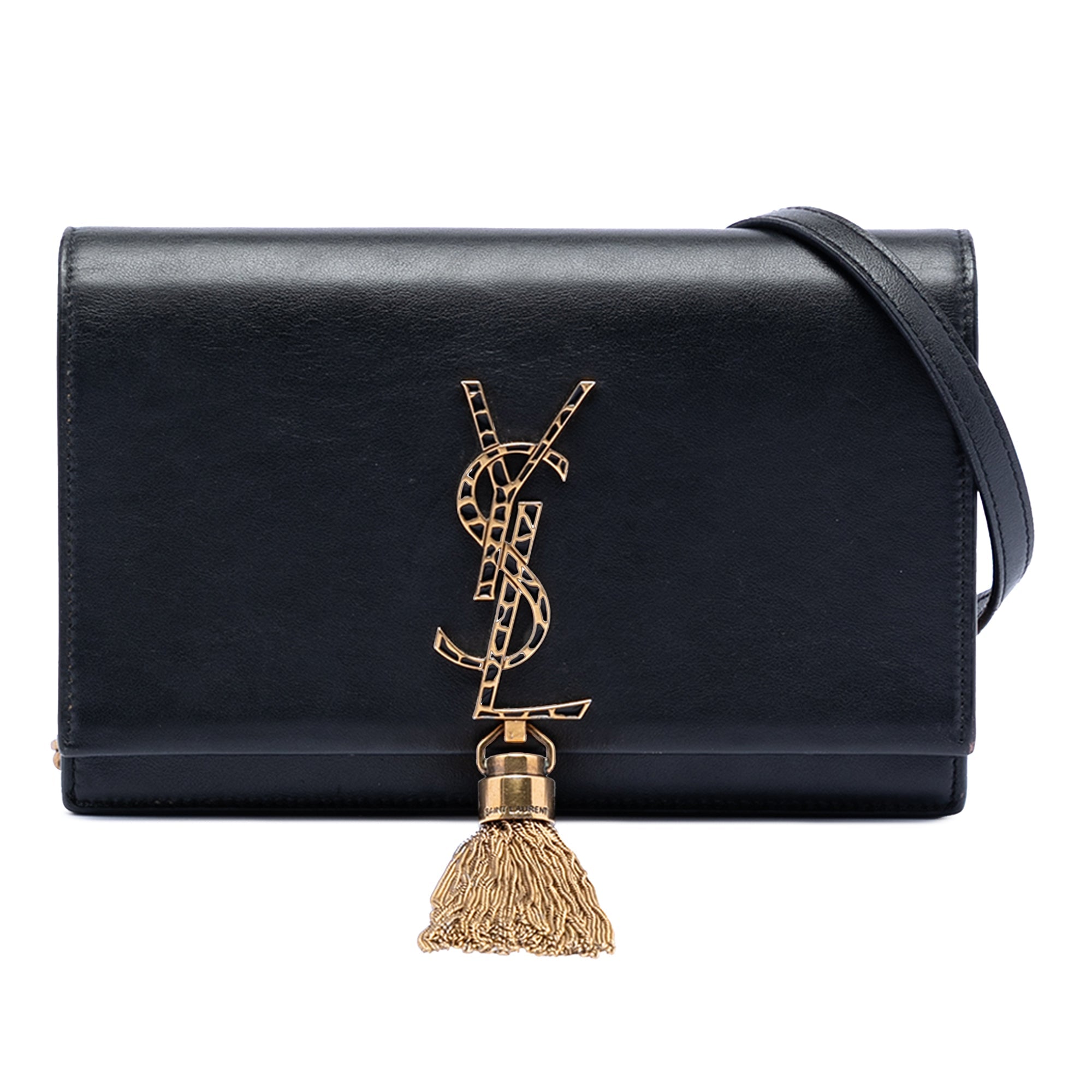 Classic Monogram Tassel Chain Wallet Leather