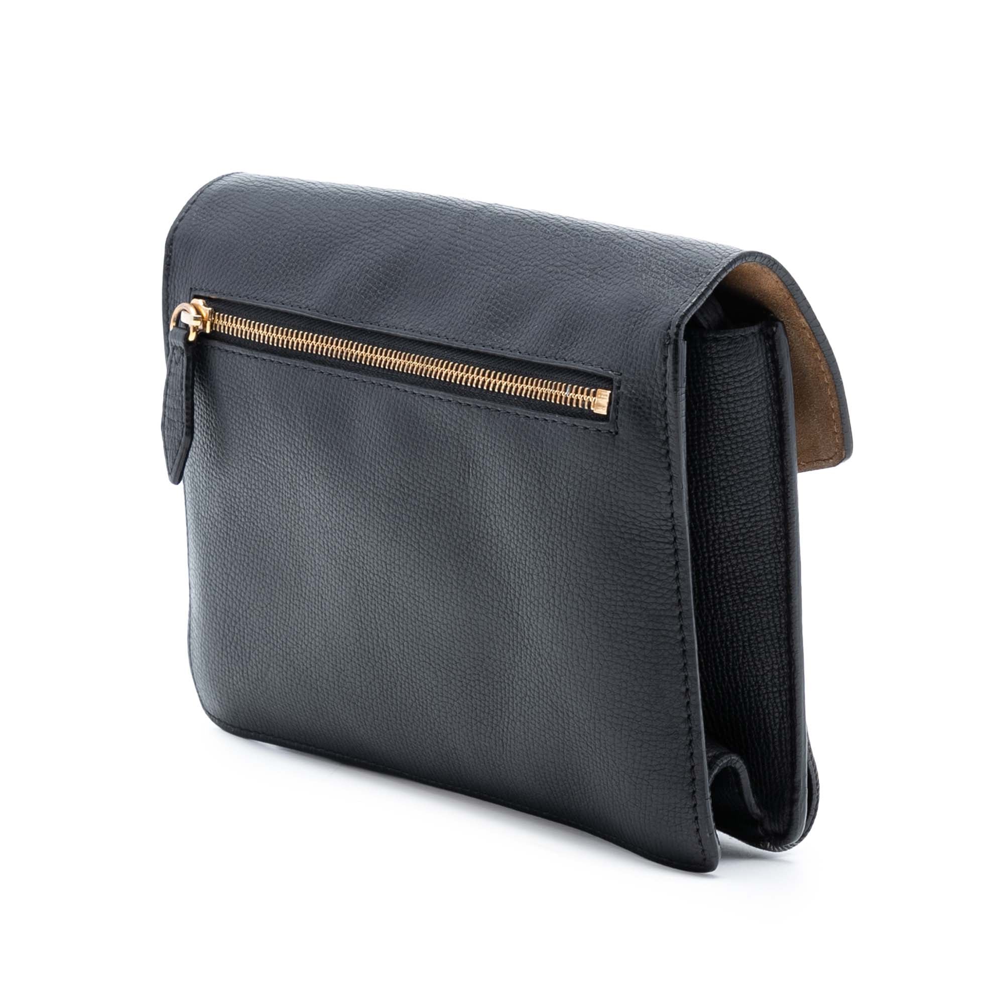 Macken Crossbody Bag Leather and House Check Canvas Small
