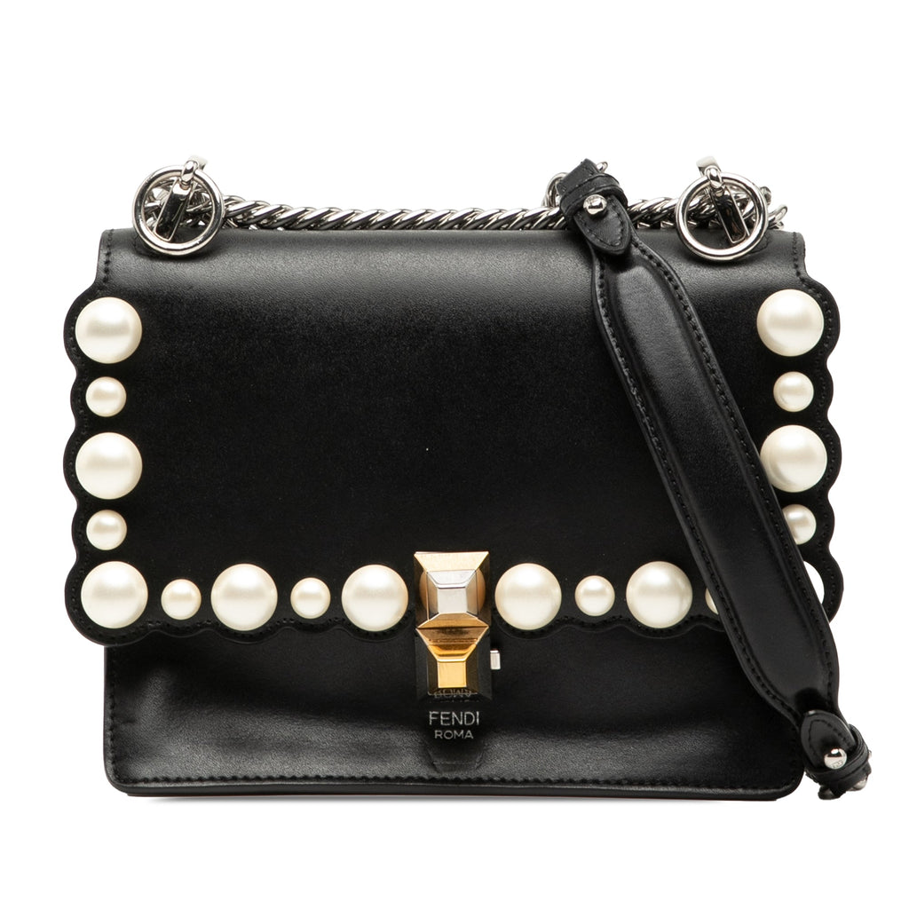 Kan I Bag Pearl Embellished Leather Small