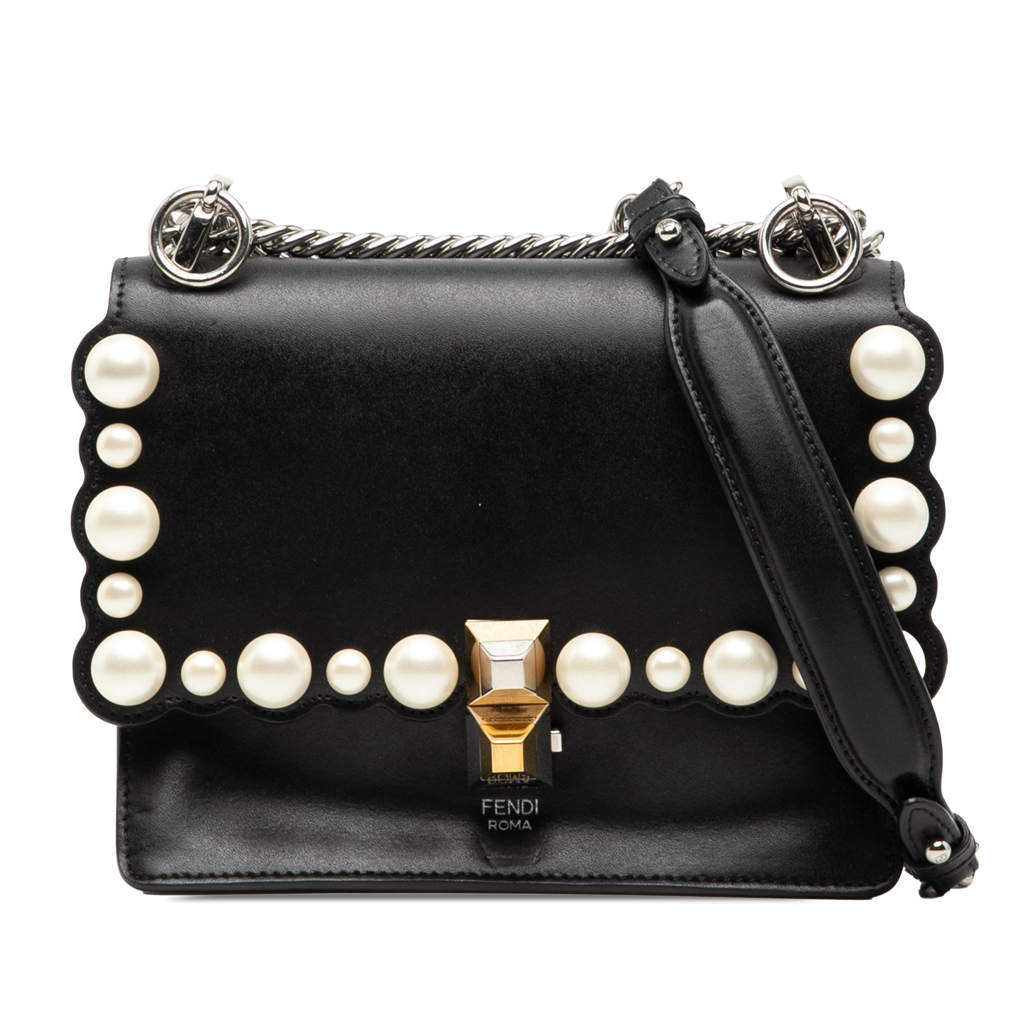 Kan I Bag Pearl Embellished Leather Small