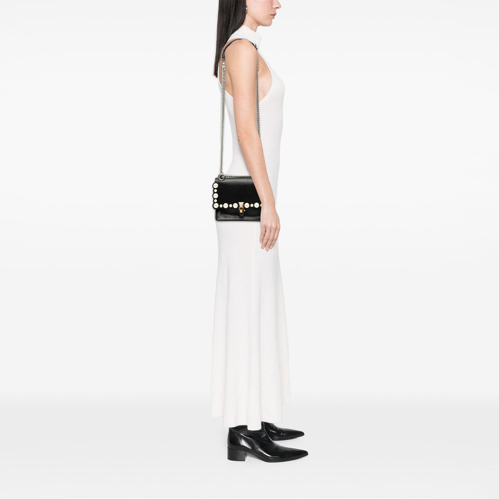 Kan I Bag Pearl Embellished Leather Small