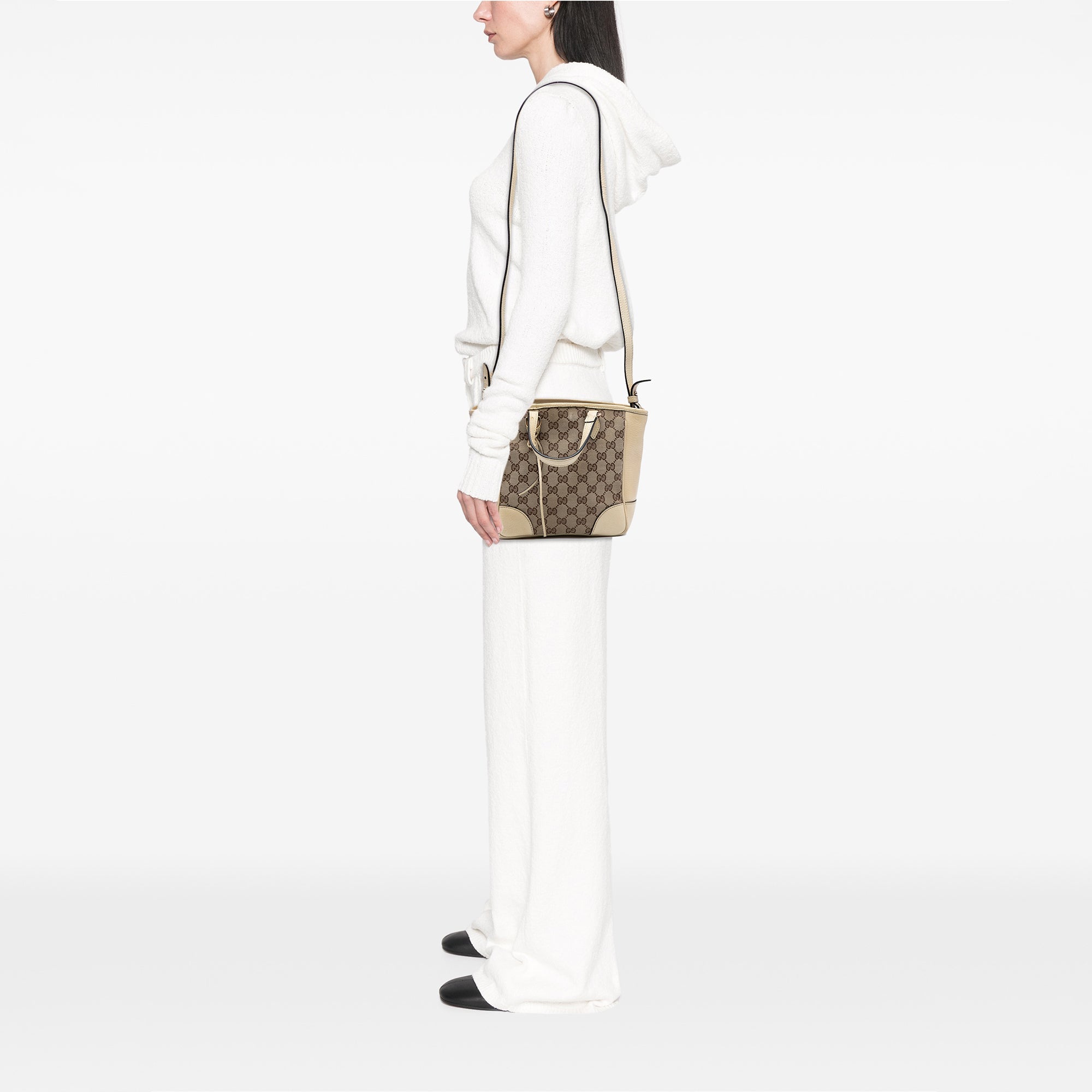 Bree Convertible Tote GG Canvas with Leather Small