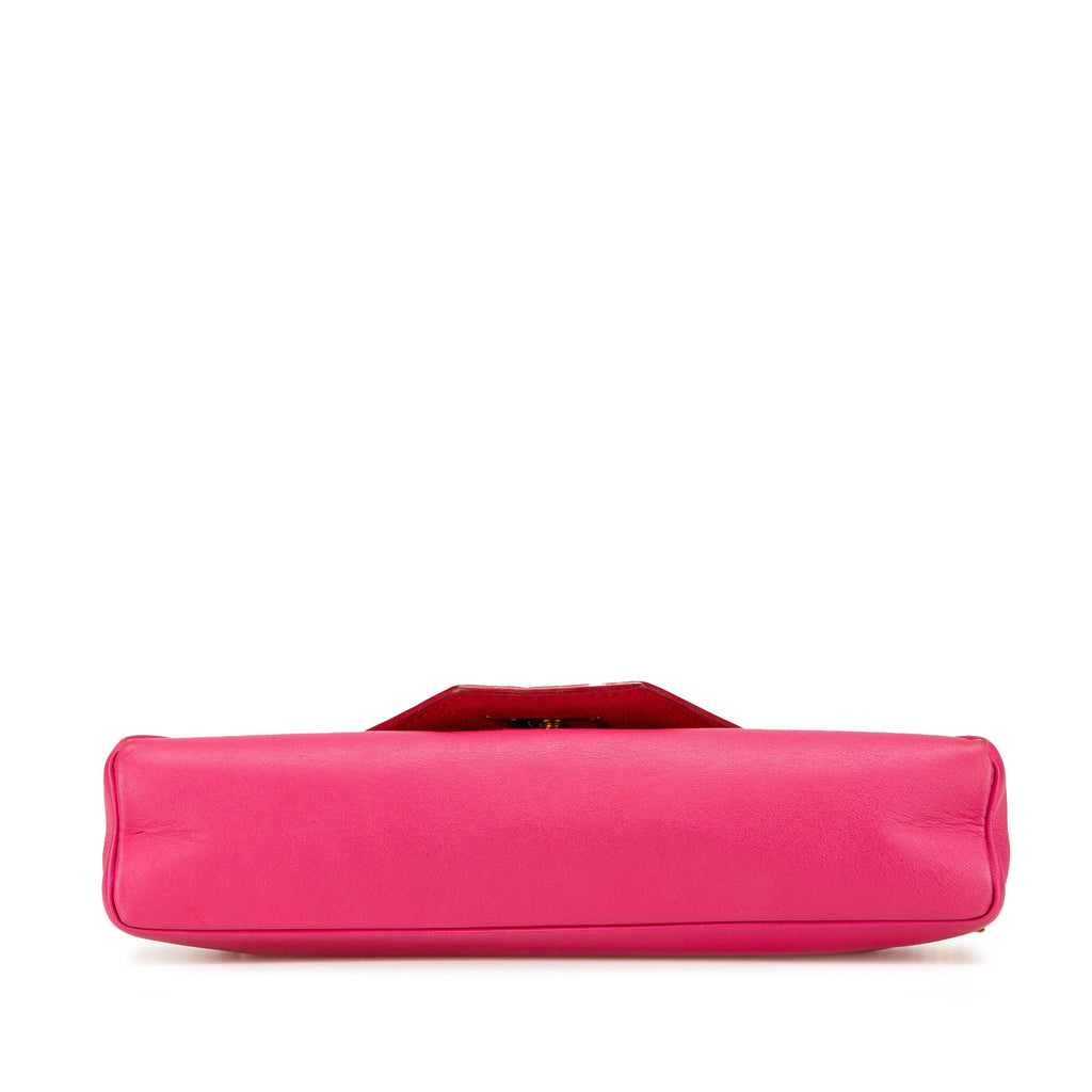 Love Note Chain Clutch Leather
