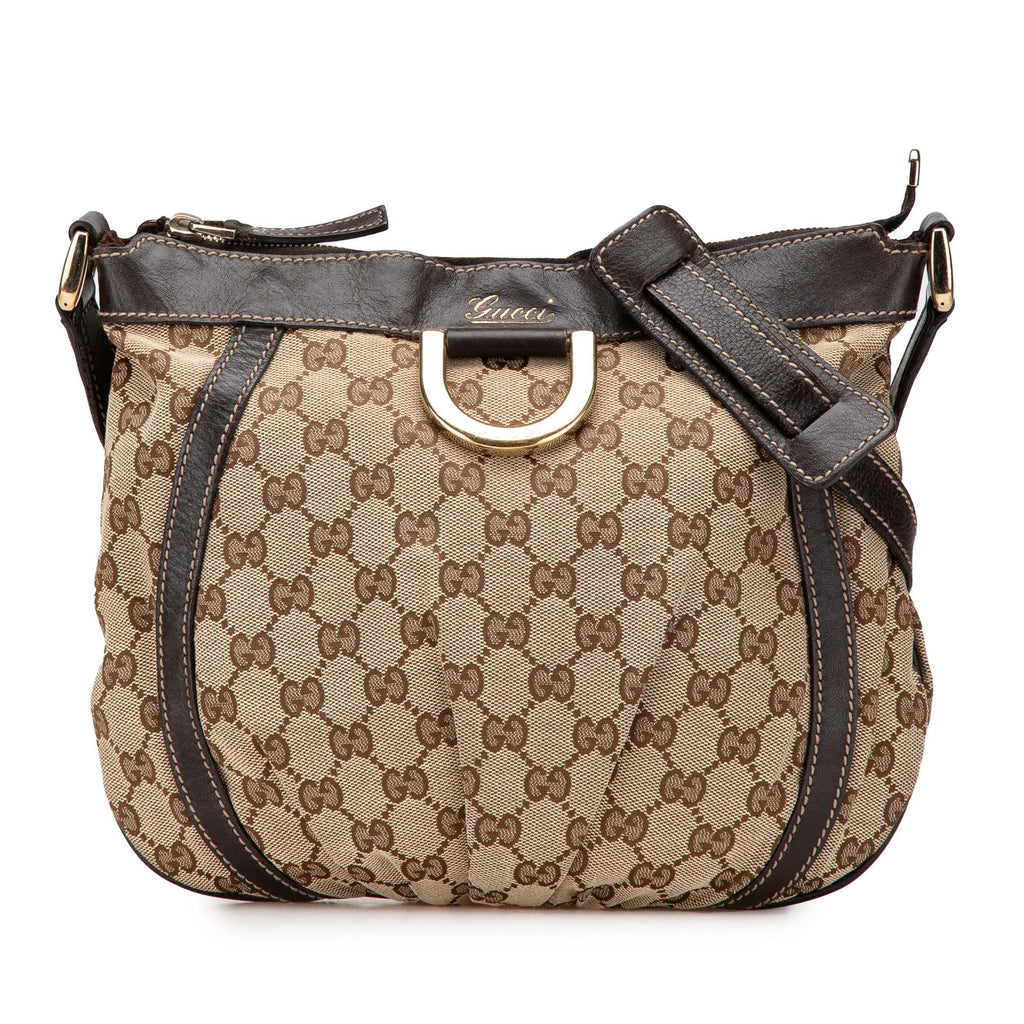 D Ring Messenger Bag GG Canvas Small