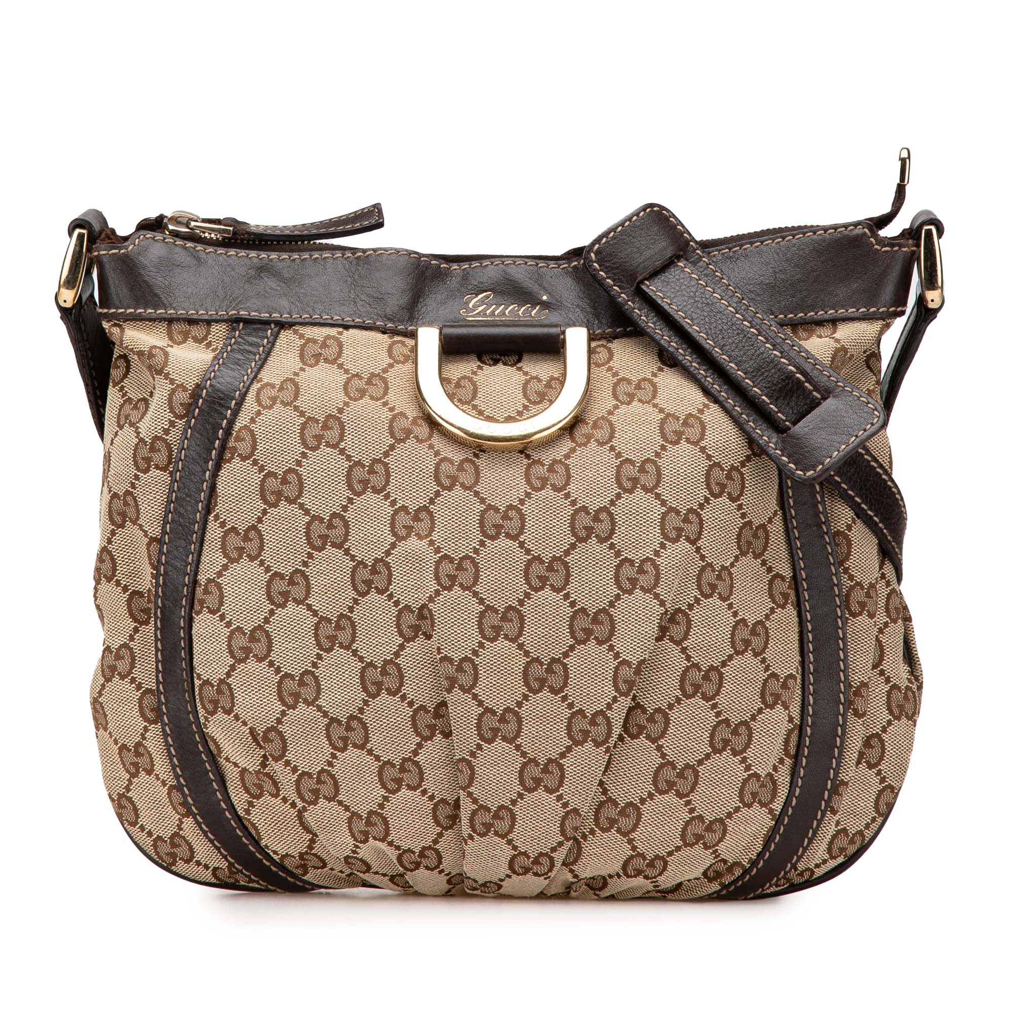 D Ring Messenger Bag GG Canvas Small
