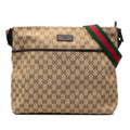 Web Strap Zip Messenger Bag GG Canvas Medium