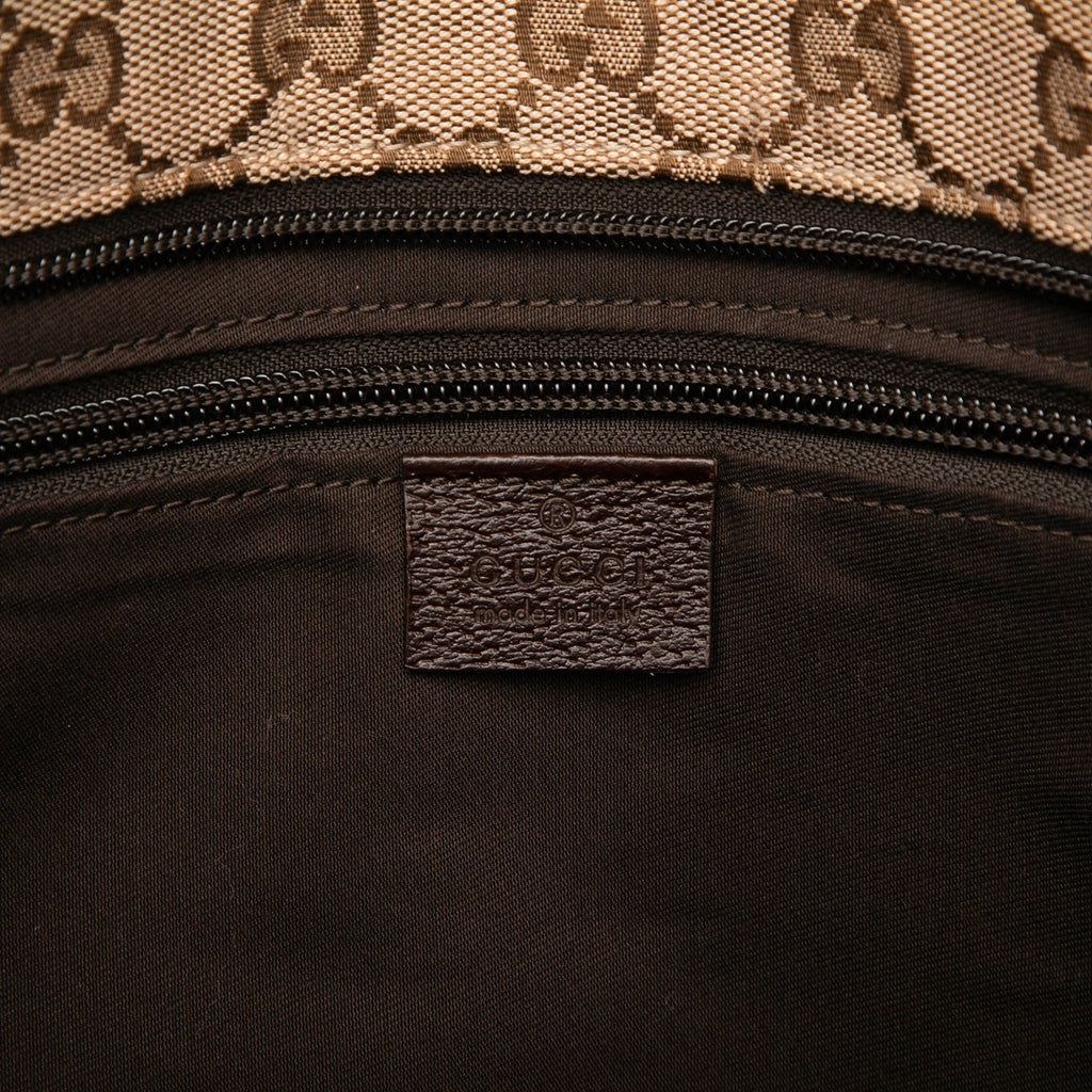 Web Strap Zip Messenger Bag GG Canvas Medium