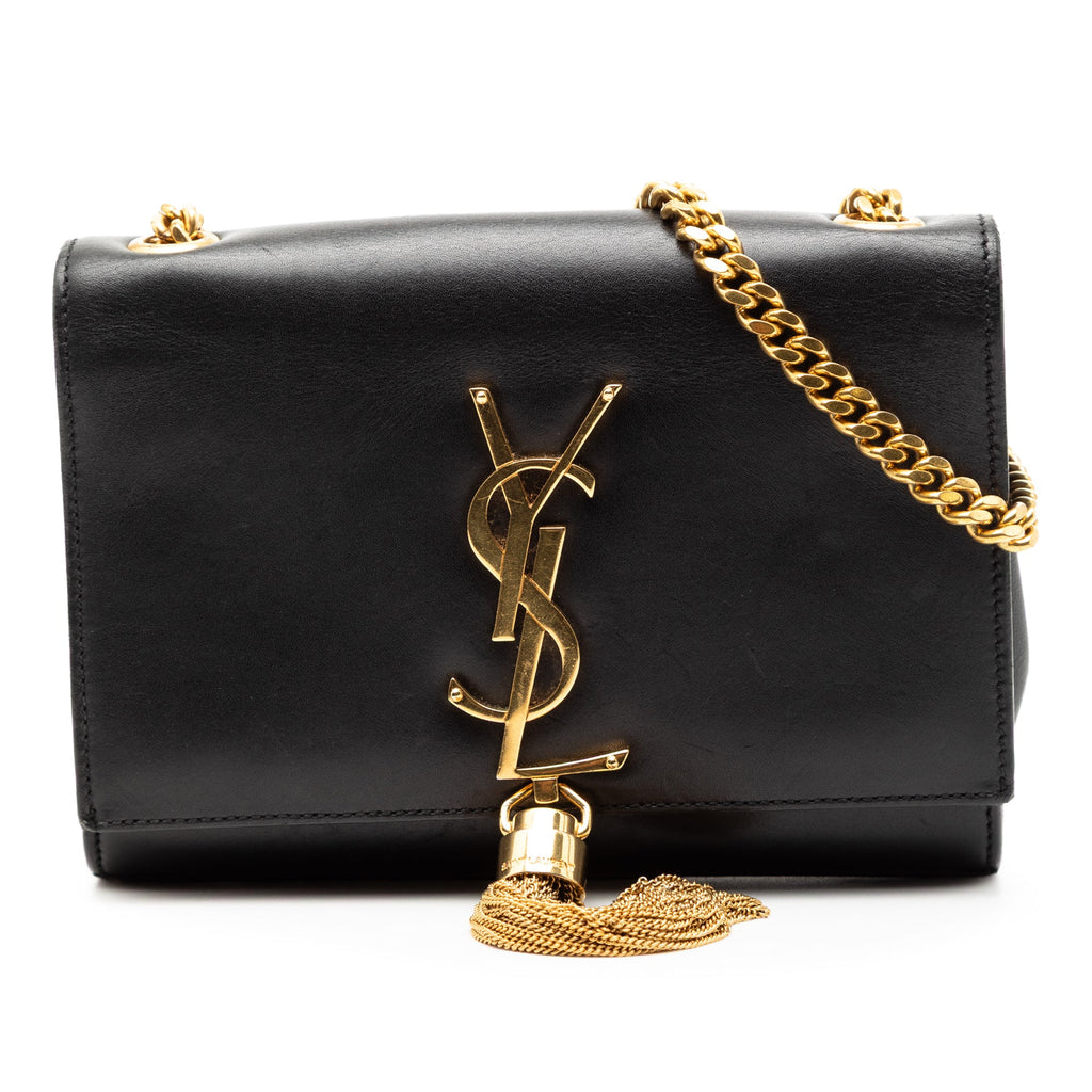 Classic Monogram Tassel Crossbody Bag Leather Small