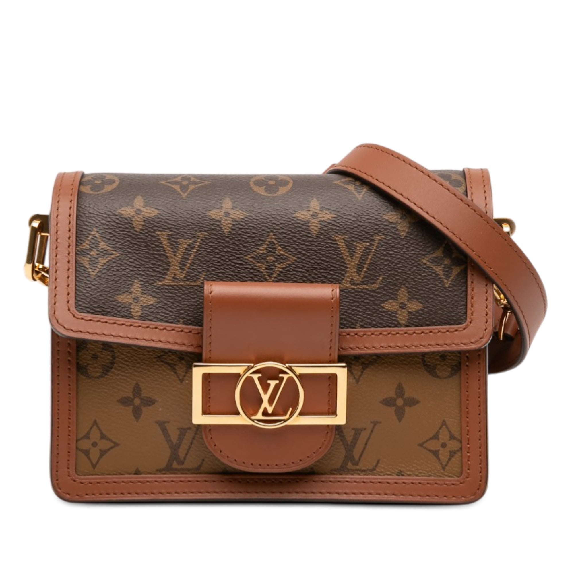 Dauphine Shoulder Bag Reverse Monogram Canvas Mini