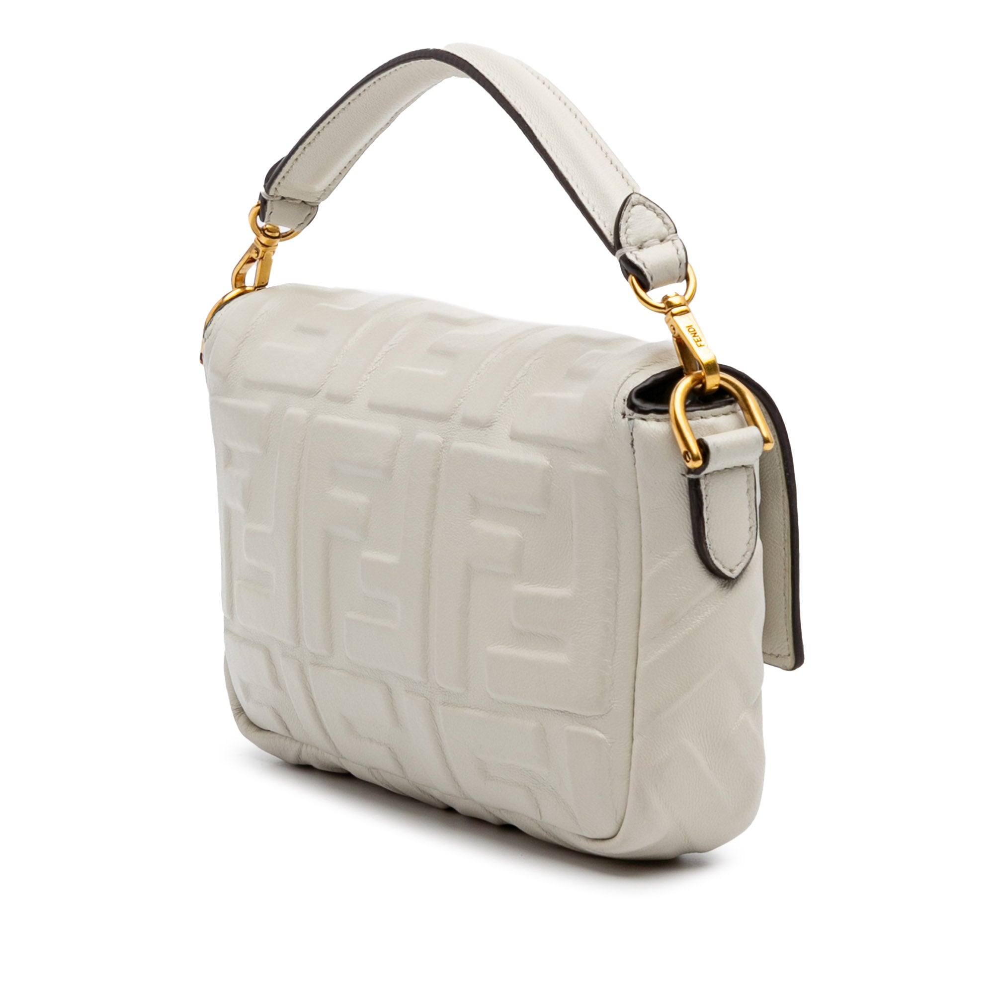 Baguette NM Bag Zucca Embossed Leather Medium