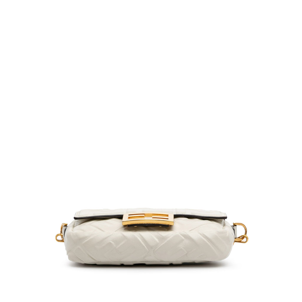 Baguette NM Bag Zucca Embossed Leather Medium
