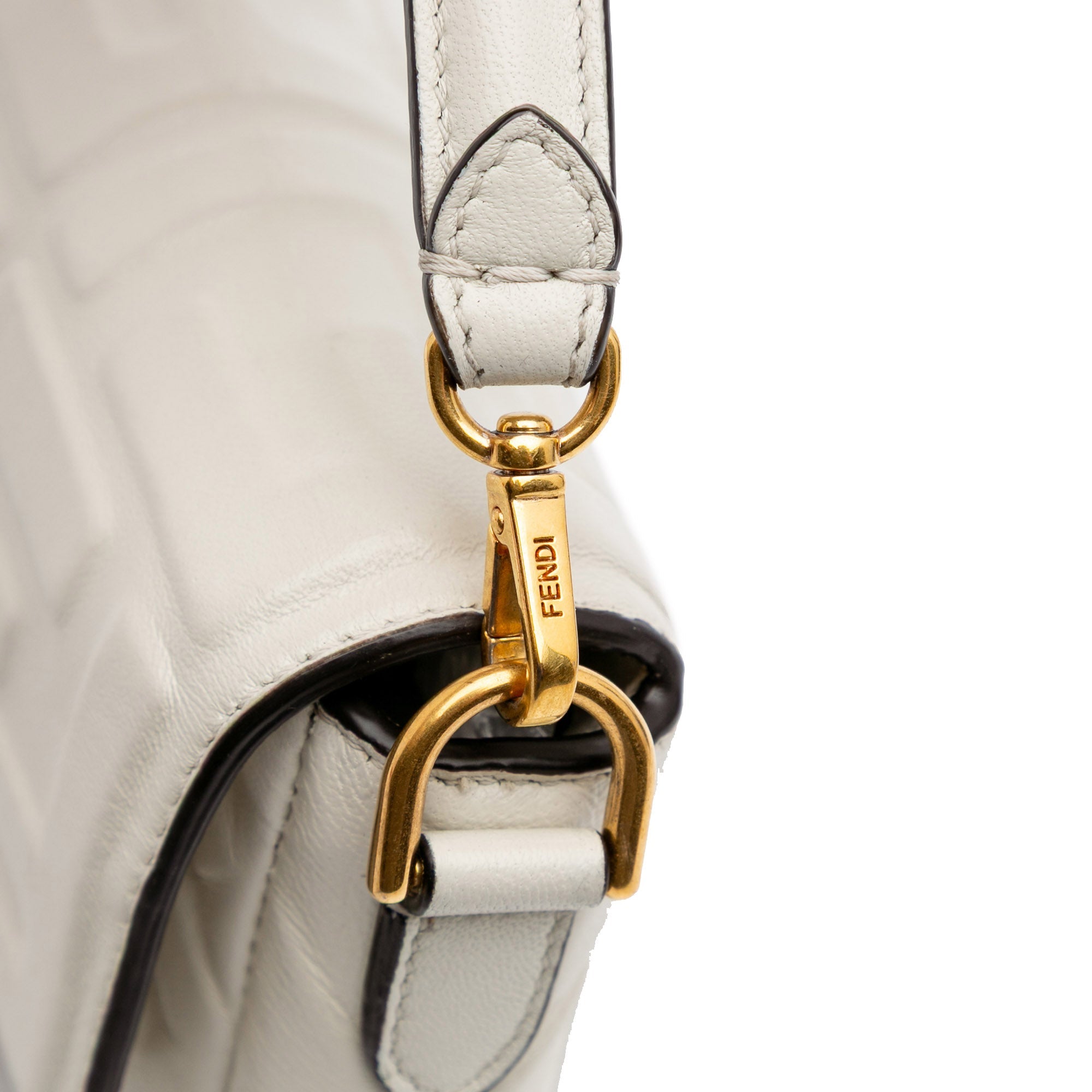 Baguette NM Bag Zucca Embossed Leather Medium