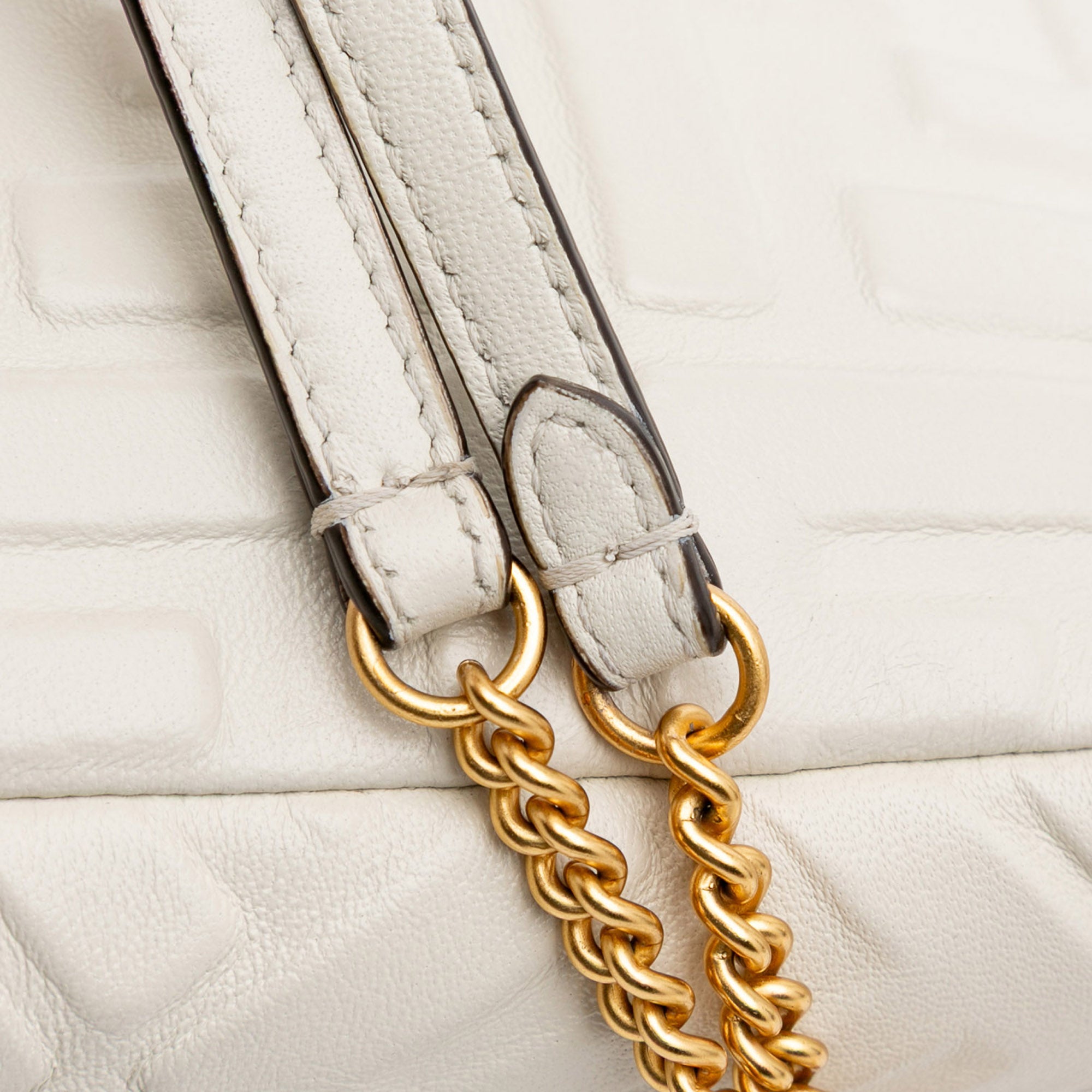 Baguette NM Bag Zucca Embossed Leather Medium