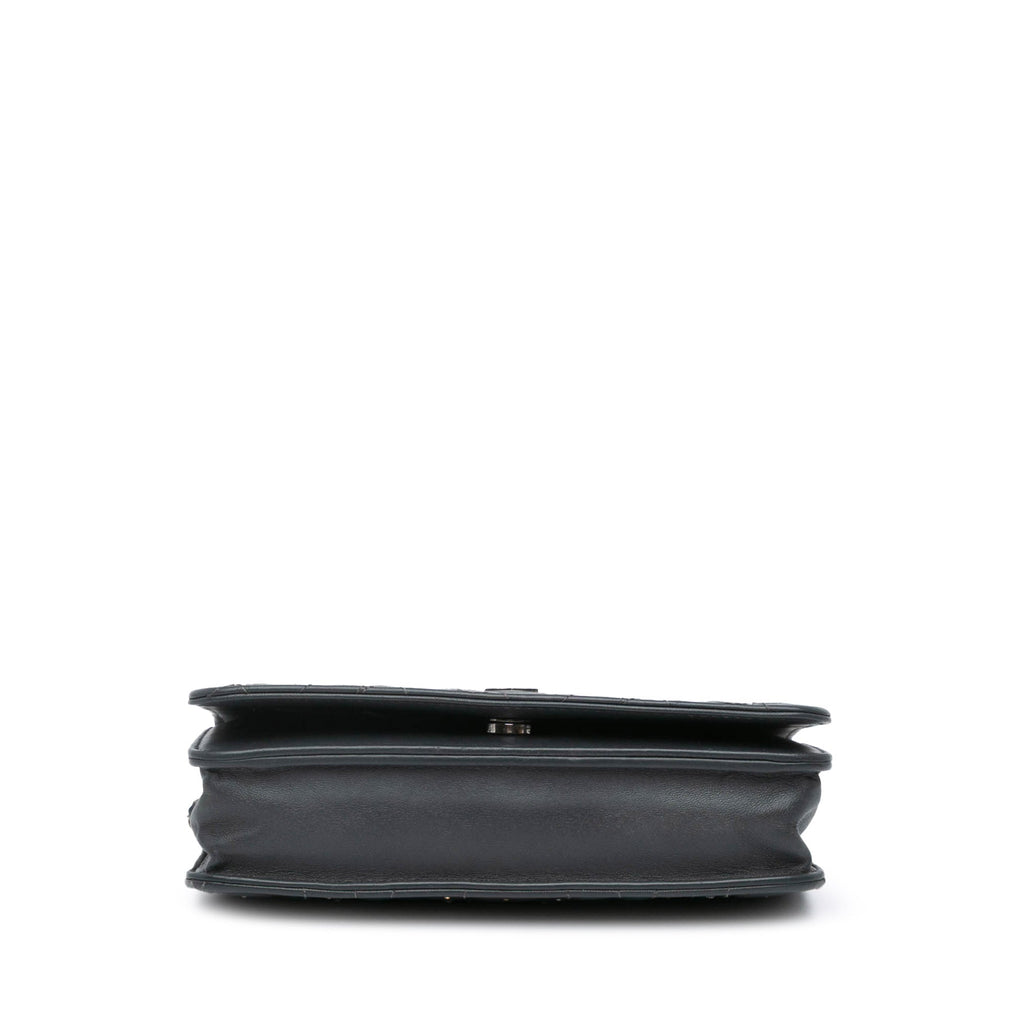 Wallet on Chain Camellia Studded Lambskin