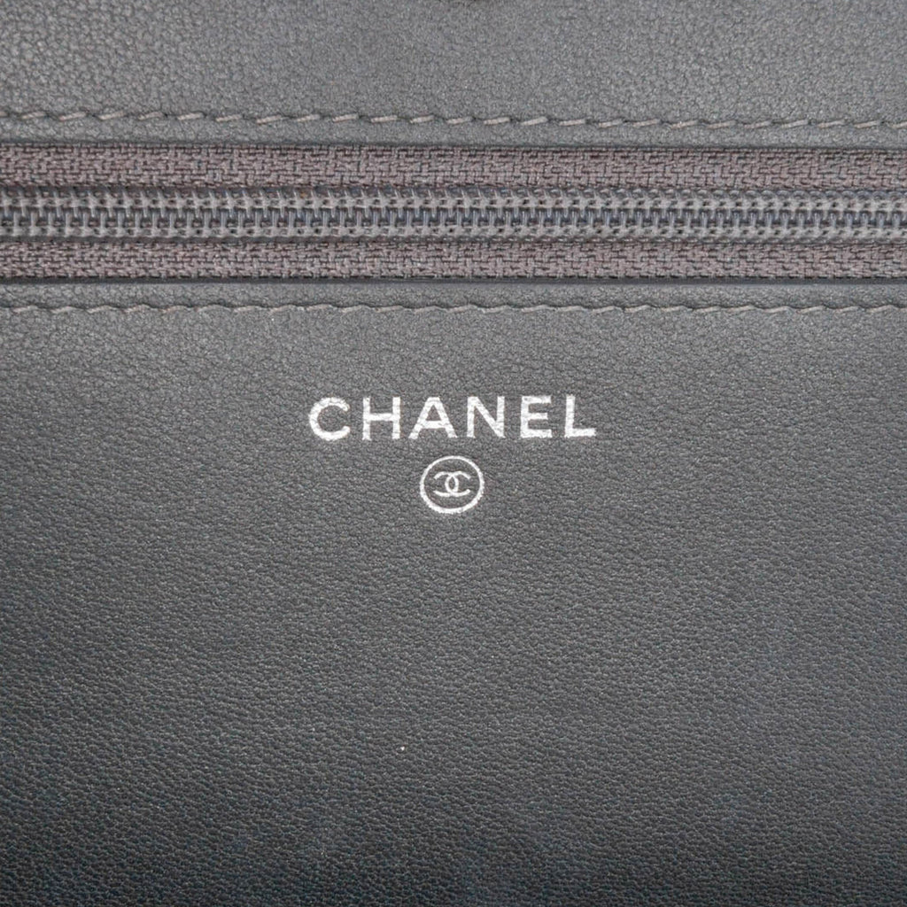 Wallet on Chain Camellia Studded Lambskin