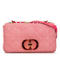 Caro Bag Macrocannage Quilt Denim Medium