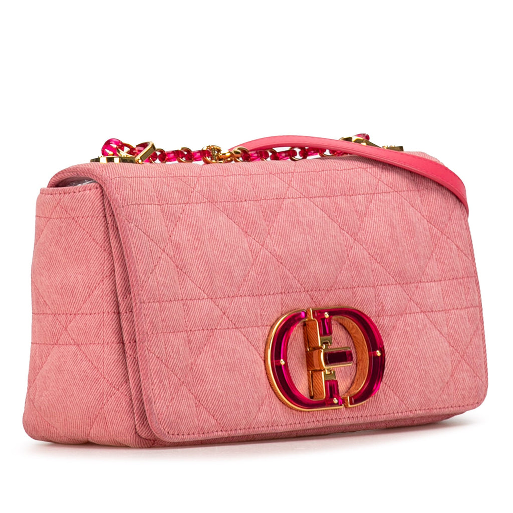 Caro Bag Macrocannage Quilt Denim Medium