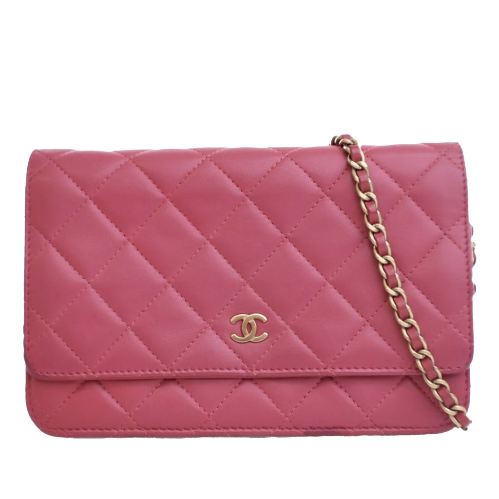 Wallet on Chain Quilted Lambskin
