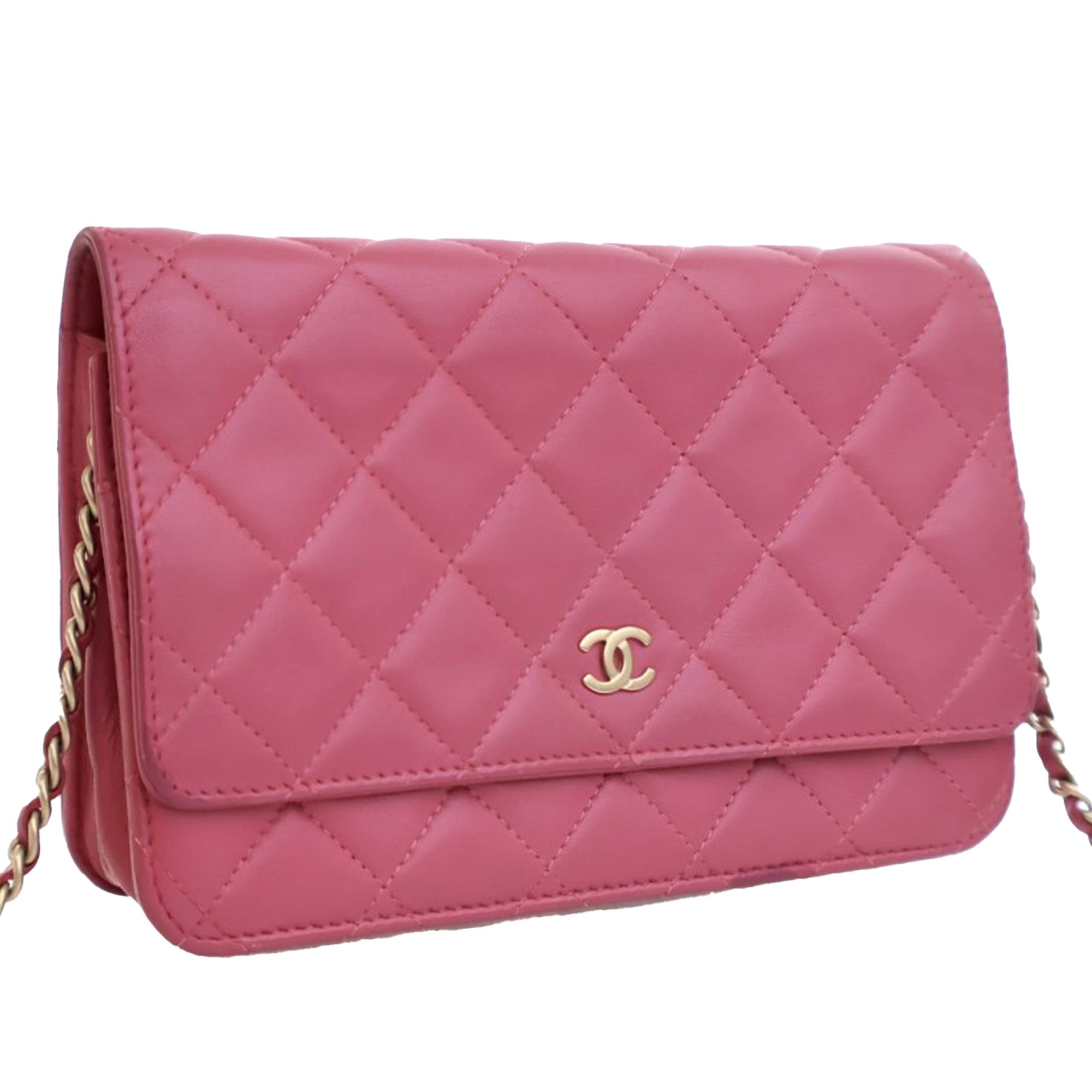 Wallet on Chain Quilted Lambskin