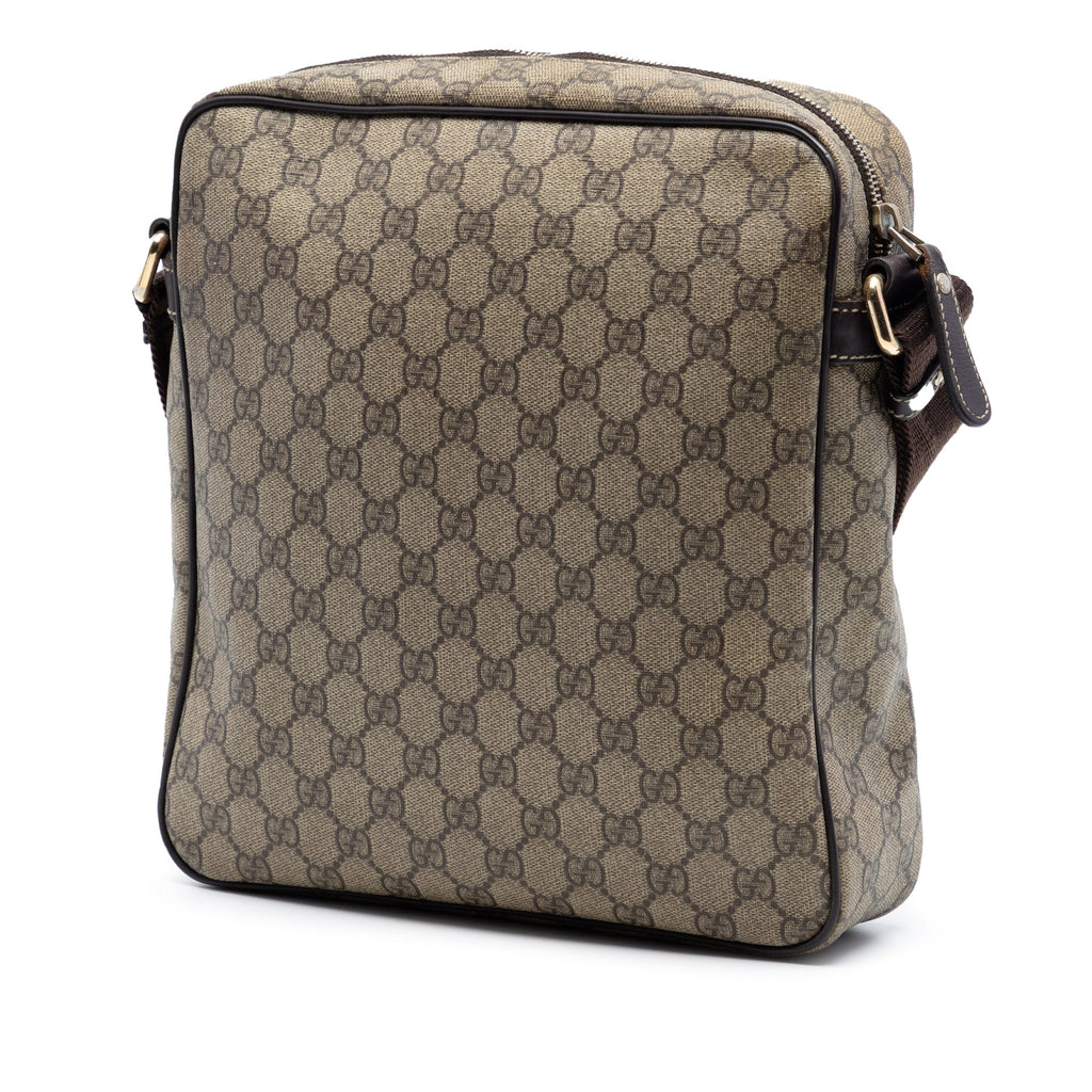 Front Zip Messenger GG Coated Canvas Medium