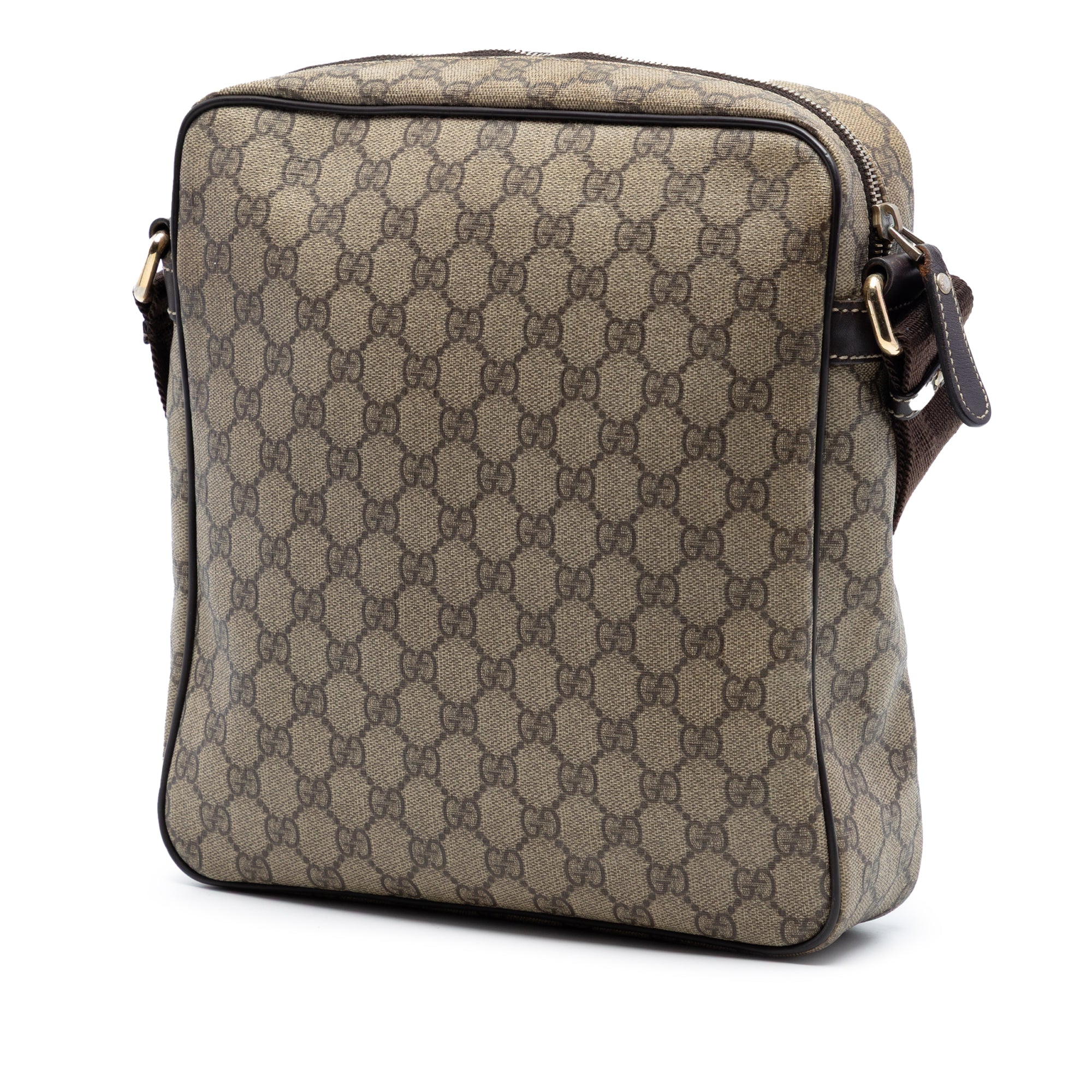 Front Zip Messenger GG Coated Canvas Medium