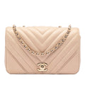 Statement Flap Bag Chevron Calfskin Mini