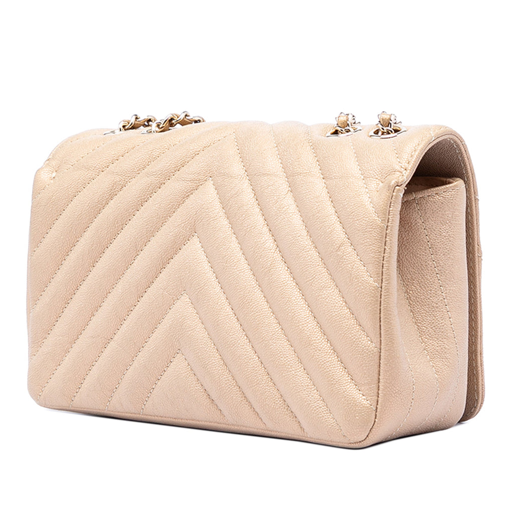 Statement Flap Bag Chevron Calfskin Mini