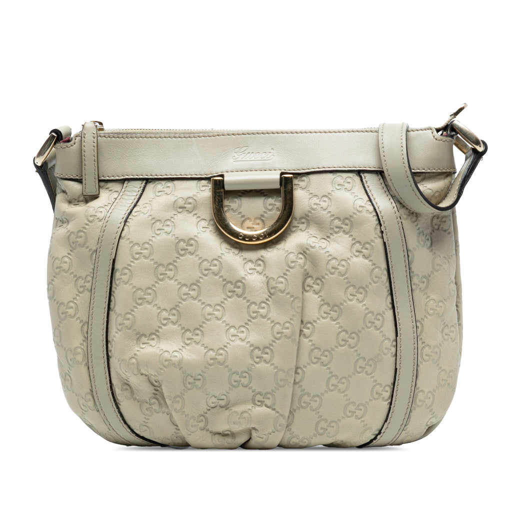 D Ring Messenger Bag Guccissima Leather Small