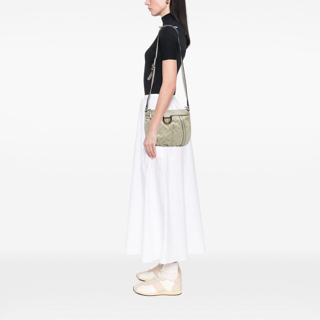 D Ring Messenger Bag Guccissima Leather Small