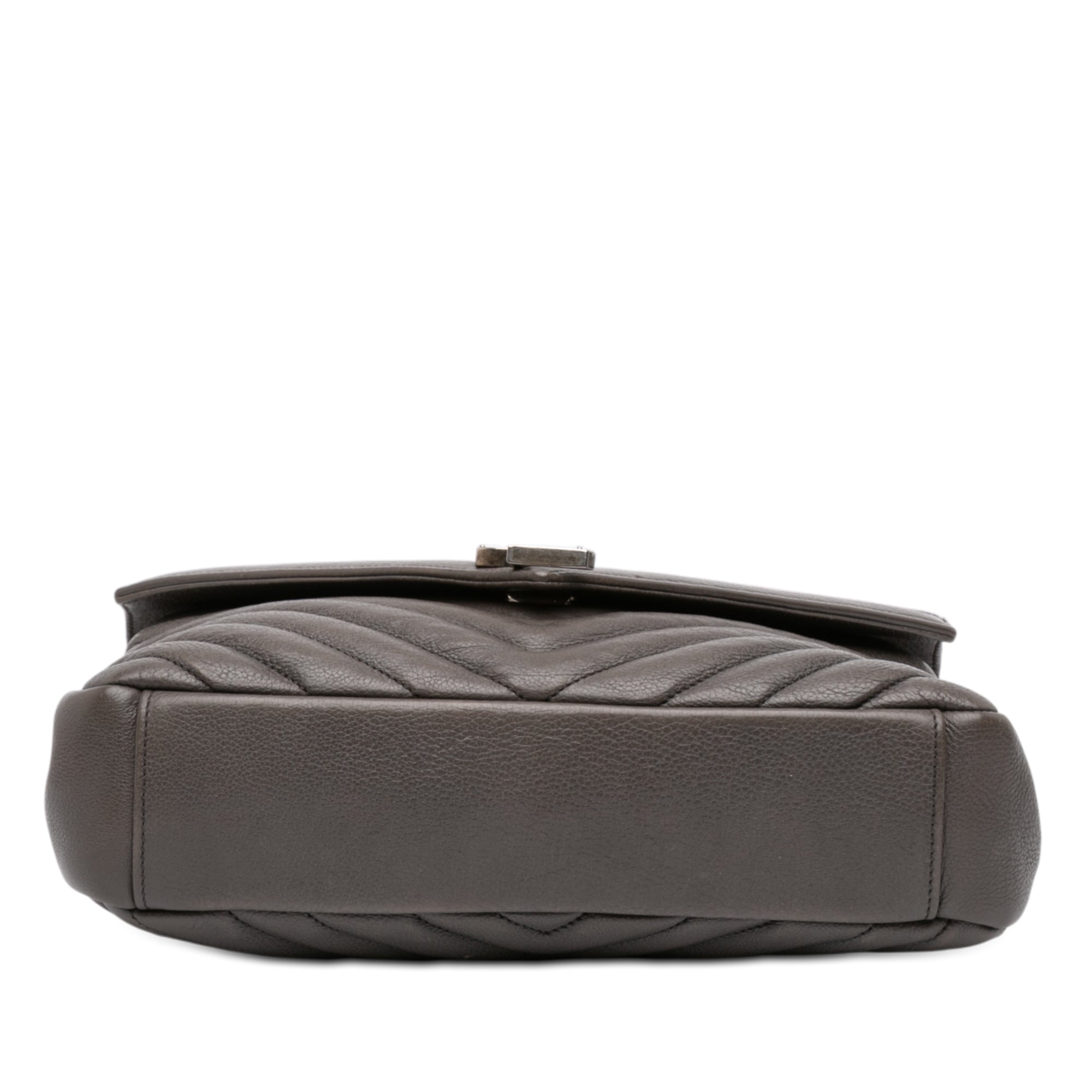 Classic Monogram College Bag Matelasse Chevron Leather Medium
