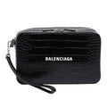 Everyday Top Handle Camera Bag Crocodile Embossed Leather Small