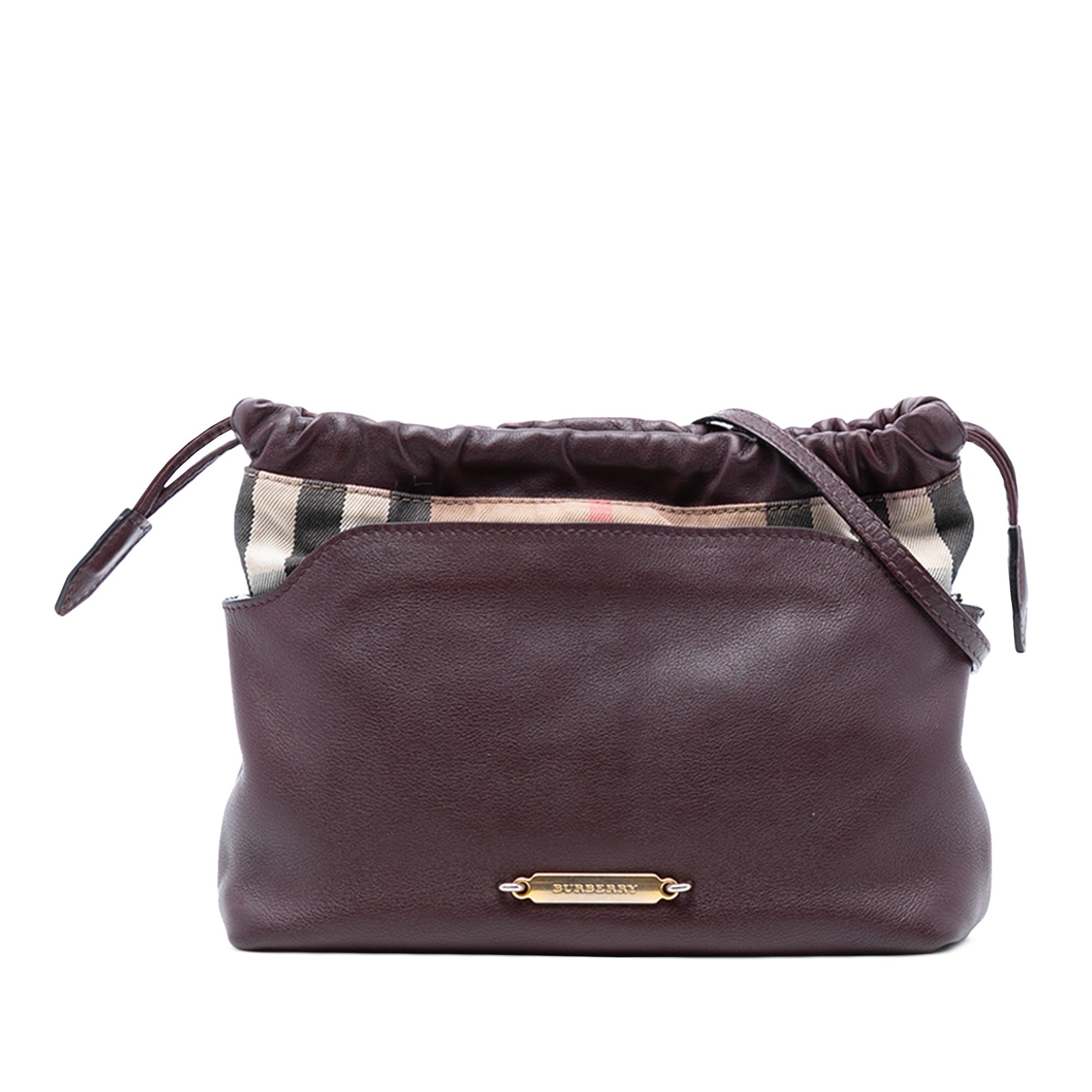 Little Crush Crossbody Bag Leather and House Check Canvas