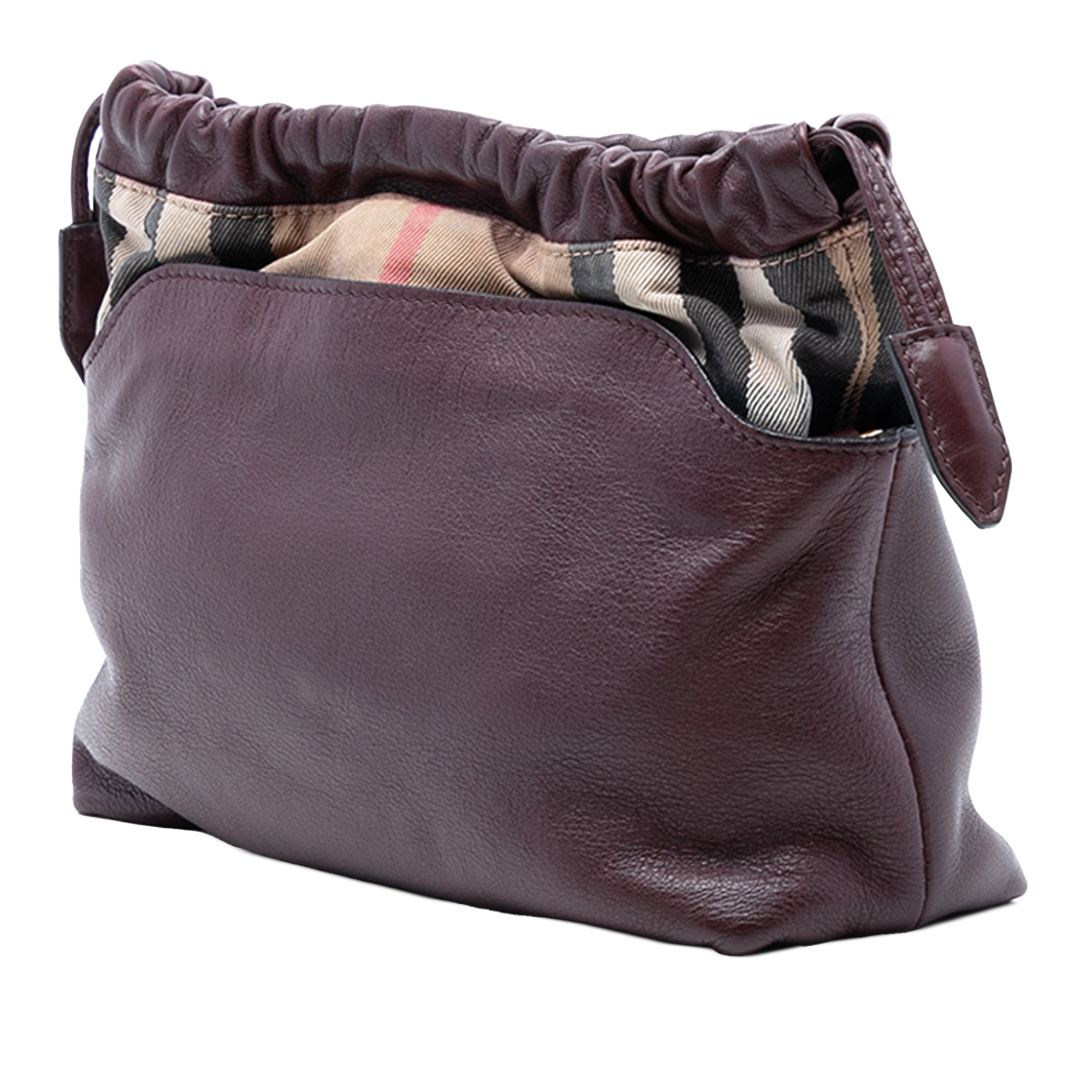 Little Crush Crossbody Bag Leather and House Check Canvas