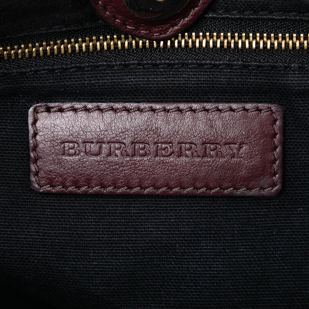 Little Crush Crossbody Bag Leather and House Check Canvas