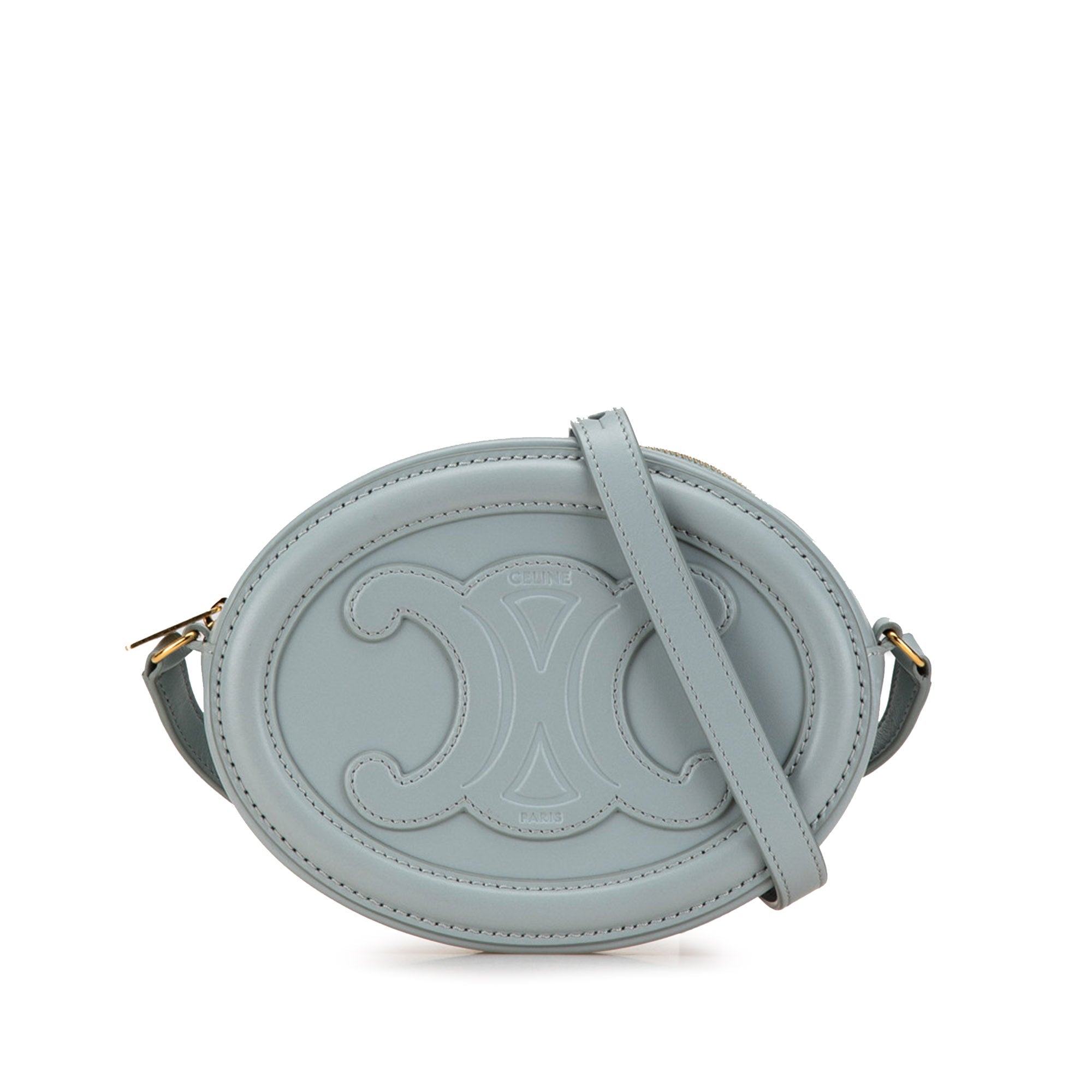 Triomphe Oval Crossbody Bag Leather