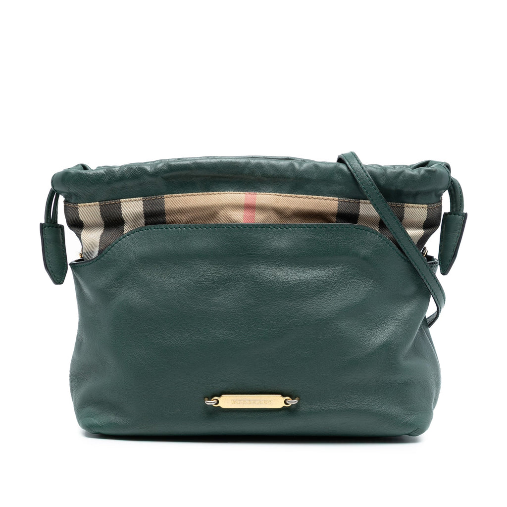 Little Crush Crossbody Bag Leather and House Check Canvas