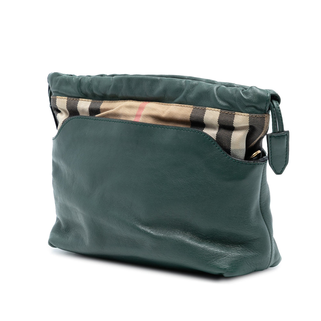 Little Crush Crossbody Bag Leather and House Check Canvas