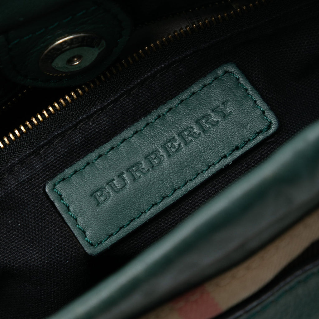 Little Crush Crossbody Bag Leather and House Check Canvas