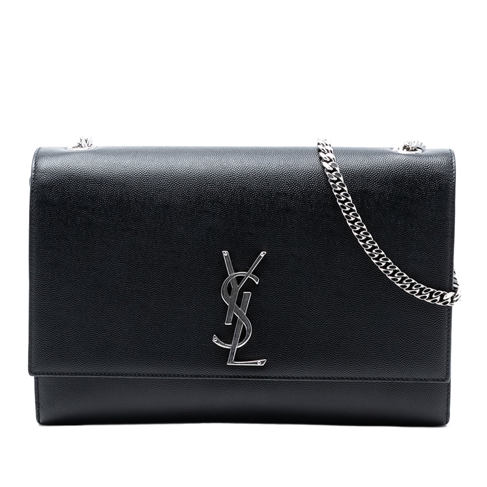 Classic Monogram Crossbody Bag Grainy Leather Large