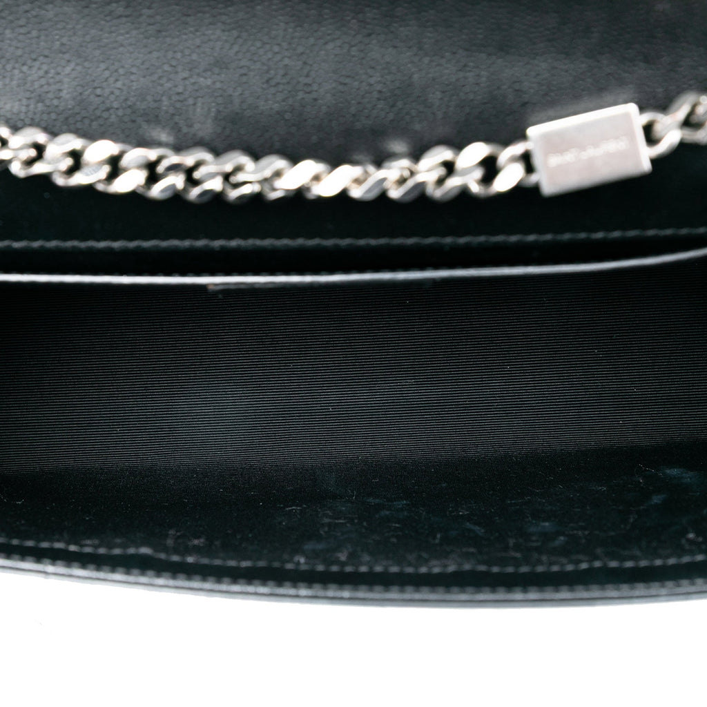 Classic Monogram Crossbody Bag Grainy Leather Large