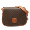 Vintage Saddle Flap Shoulder Bag Macadam Coated Canvas Small