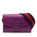 Horsebit 1955 Curved Flap Shoulder Bag Leather Mini