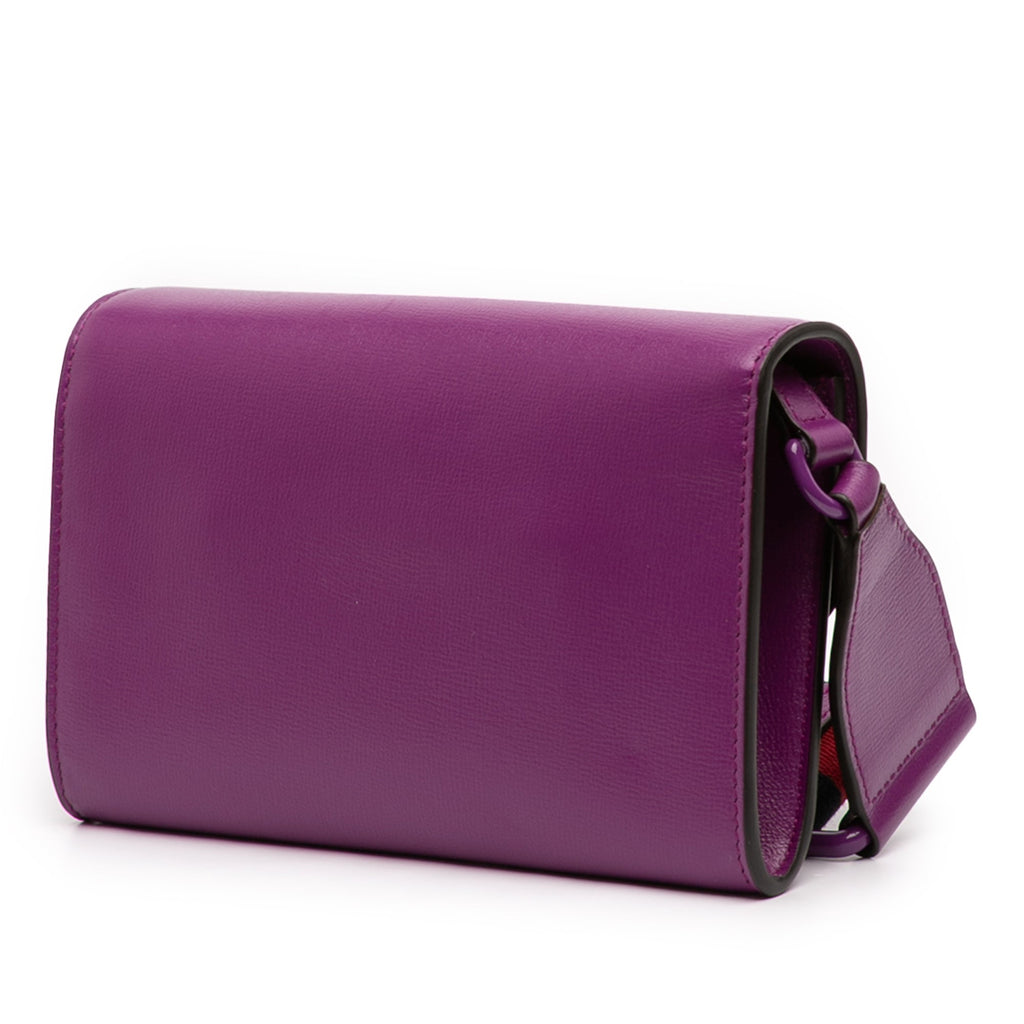 Horsebit 1955 Curved Flap Shoulder Bag Leather Mini