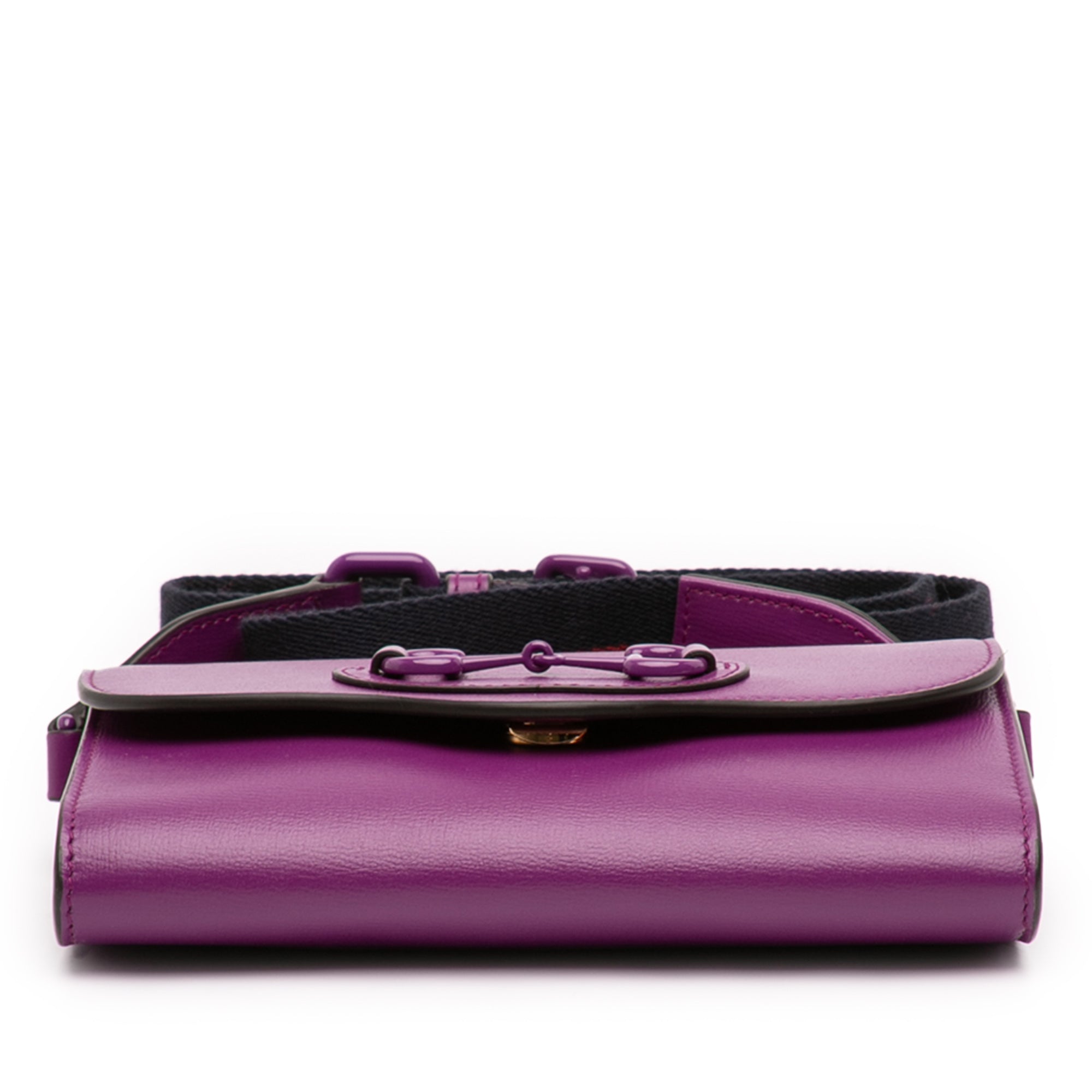 Horsebit 1955 Curved Flap Shoulder Bag Leather Mini