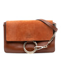 Faye Shoulder Bag Leather and Suede Small