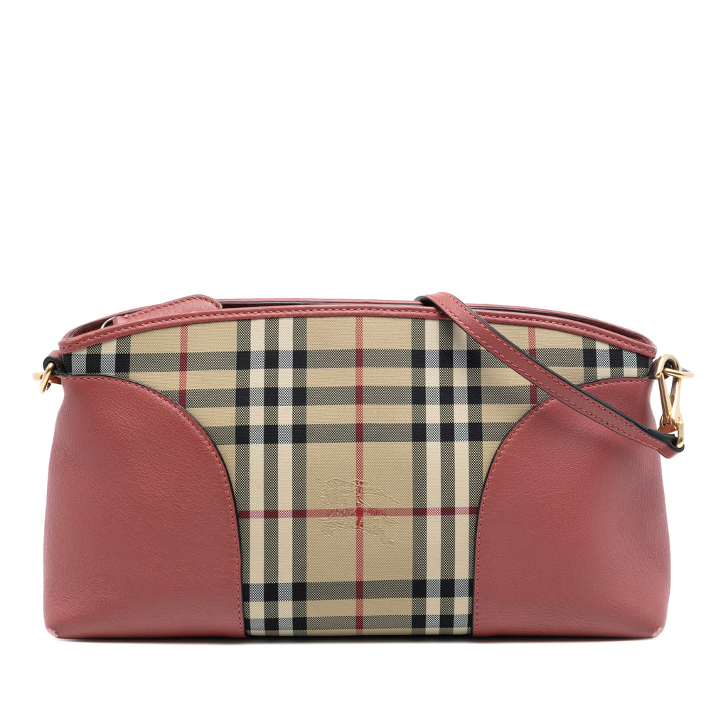 Chichester Crossbody Bag Horseferry Check Canvas and Leather Small