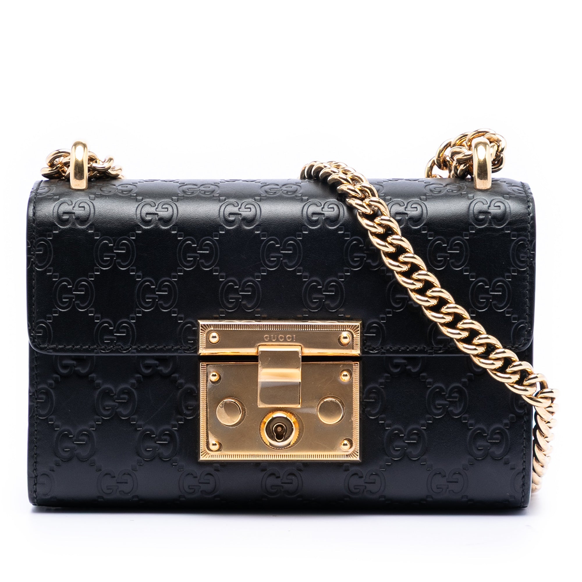 Padlock Shoulder Bag Guccissima Leather Small