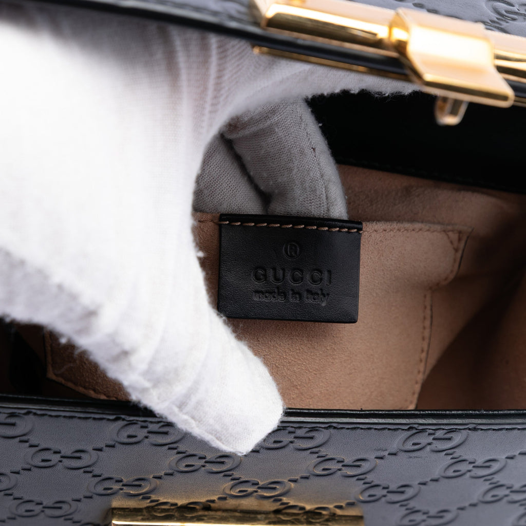 Padlock Shoulder Bag Guccissima Leather Small