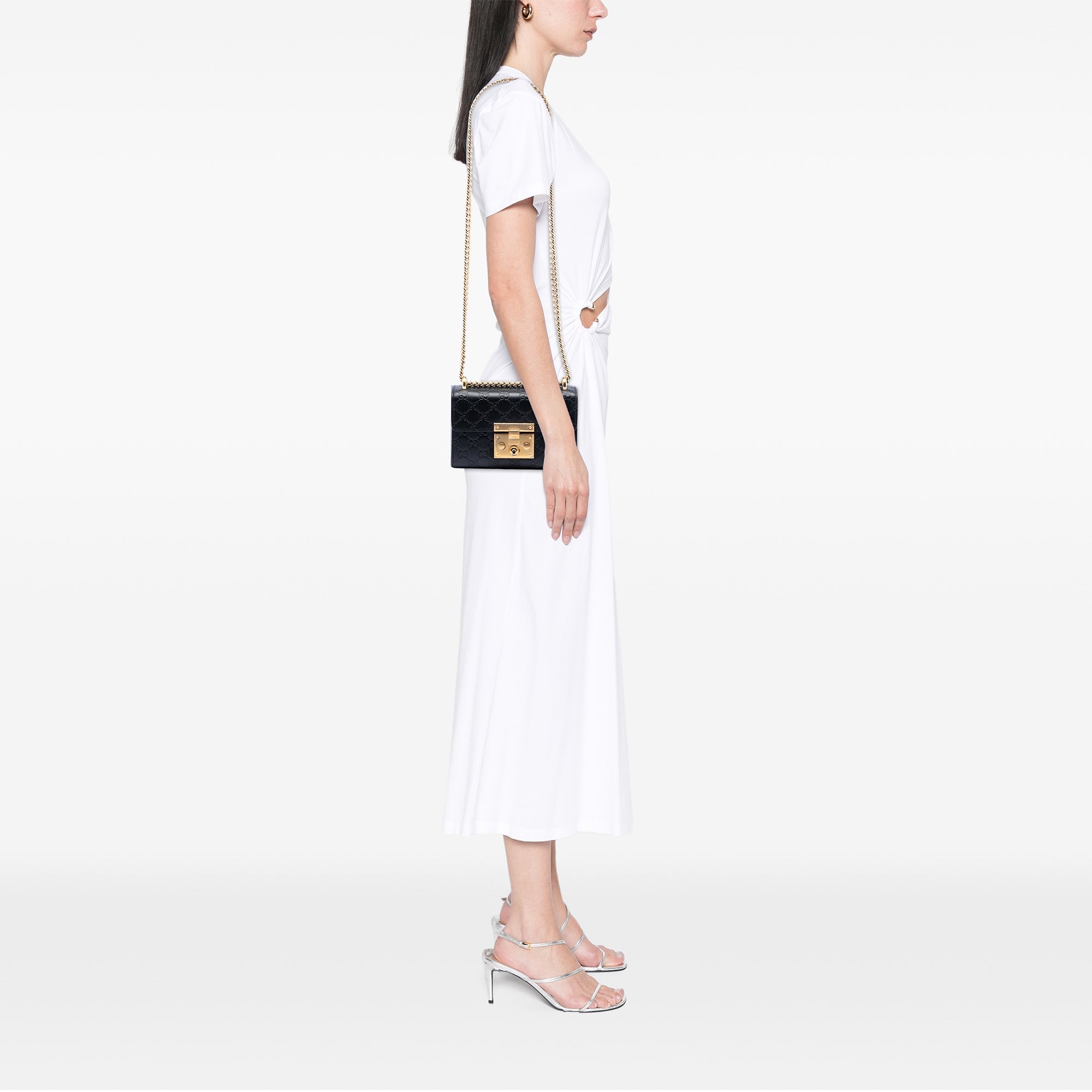 Padlock Shoulder Bag Guccissima Leather Small