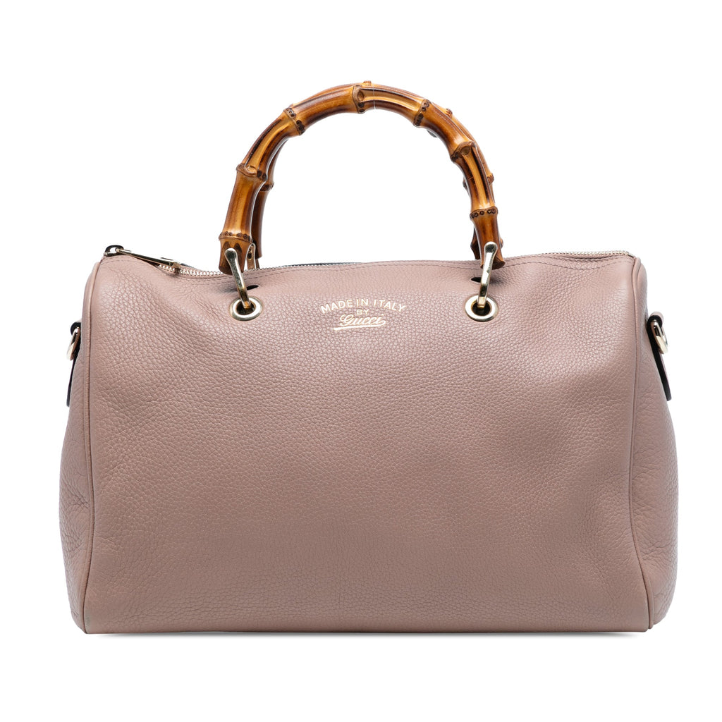 Bamboo Shopper Boston Bag Leather Medium